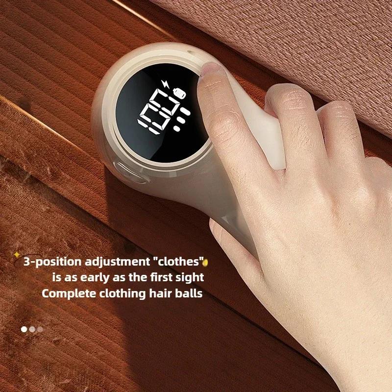 Tragbarer Fusselentferner für Kleidung Wiederaufladbarer Stoffrasierer 3 Geschwindigkeiten Elektrischer Fusselrasierer für Pullover USB Wiederaufladbar
