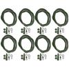 8PCS ABS+Copper Alloy Portable Silicone Hair Rigs Swivel Carp Fishing Accessories(Green )