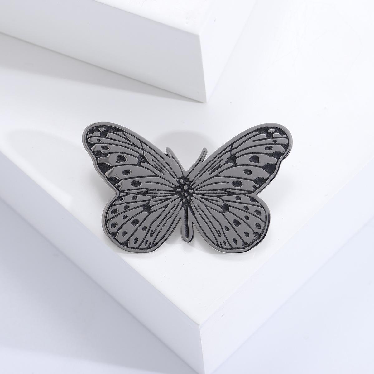 

Высококачественная брошь-бабочка из нержавеющей стали, универсальная булавка для костюма, ювелирные аксессуары