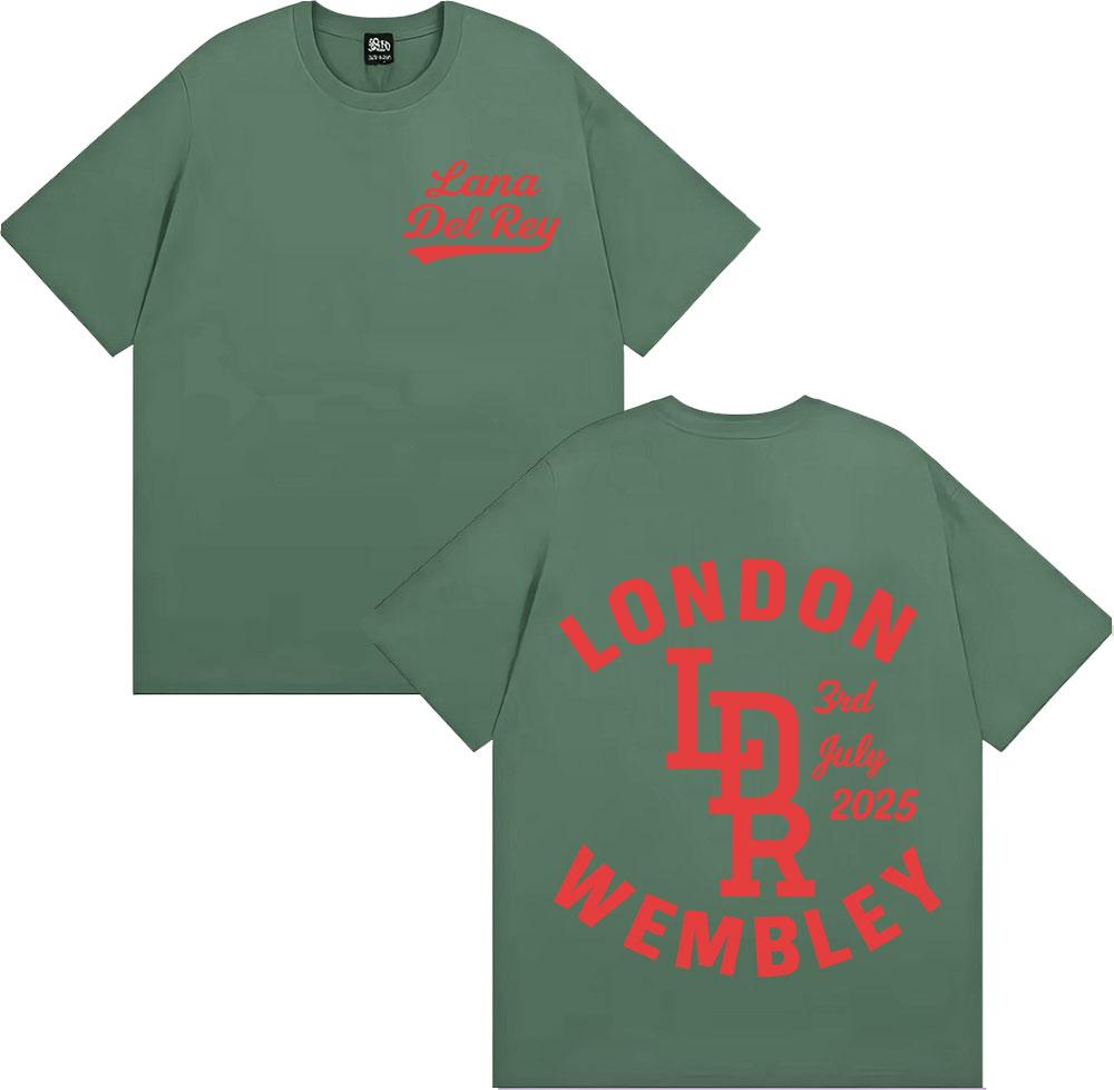 Lana Del Rey London Wembley 3rd July 2025 Tour Graphics T Shirts Men Women Oversized Fashion T-shirts Comfort T-shirt Streetwear