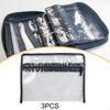 3Pcs Lure Bag Inner Pockets, Fishing Tackle Bags, with Zipper, Clear Sealed Pockets Storage Pouches