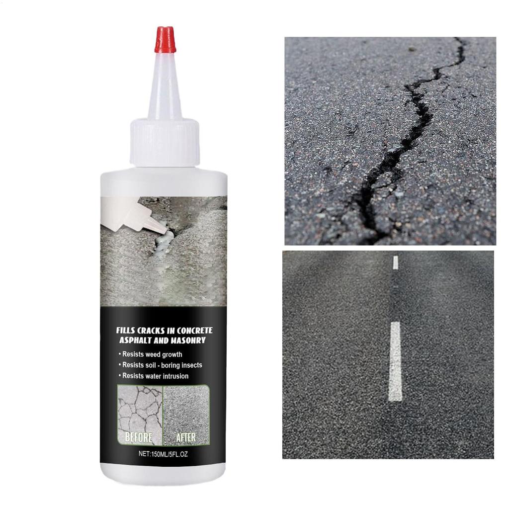 150ml Czarny Uszczelniacz do Pęknięć Asfaltowych Uszczelniacz do Nawierzchni Asfaltowych Produkt do Naprawy Pęknięć Wodoodporny do Betonu Asfaltowej Drogi Chodnika
