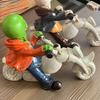 Unique Motorcycle Enthusiast Gift Halloween Skeleton Riding Figurine, Gothic Spooky Statue for Home Gifts Skull Collectors Garden, Resin Biker
