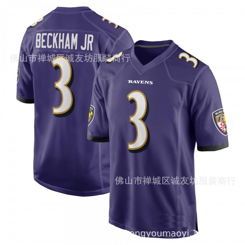 NFL Baltimore Ravens 3 Beckham Jr. Football Jersey Mens Sports Shirt