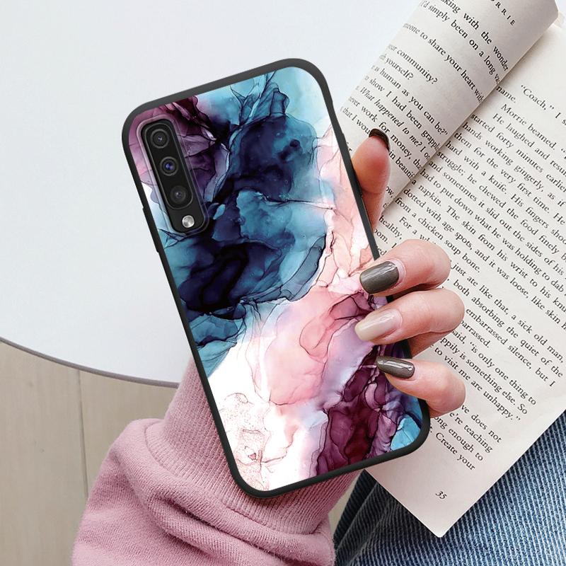 Case For Samsung Galaxy A50 A30S A50S A70 A51 A71 Cover Protective TPU Fundas Fashion Marble Stone Texture Coque Capa Silicone