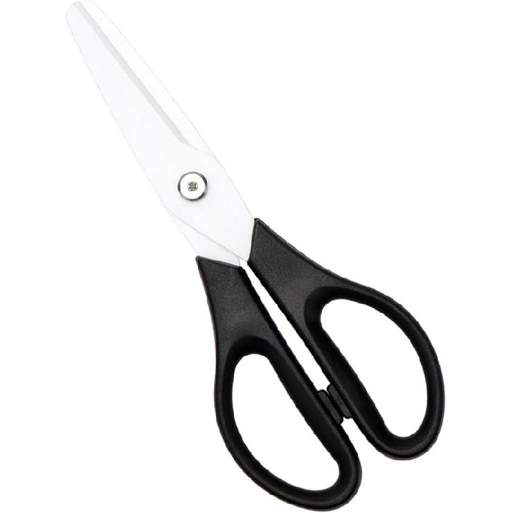 NatSumeBasics Black Ceramic Scissors 8" Kitchen Scissors Blade Metal Free Lab Scissors Safety Healthy Office Classroom Cooking Shears