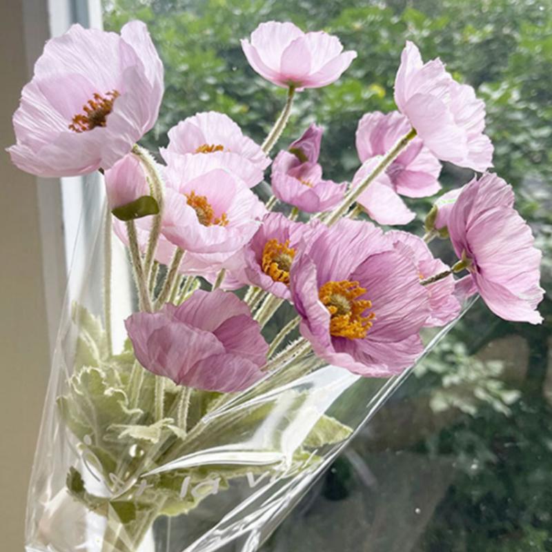 High Quality Beautiful Artificial Poppy Silk Flowers Fake Flower For Home