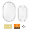 1 Set Campanello Senza Fili Impermeabile Volume Regolabile Plastica Lunga Portata Campanello Smart per Casa