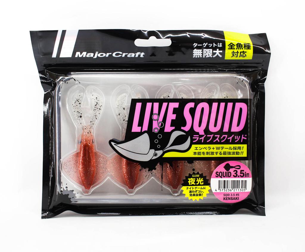 Major Craft Soft Plastic Live Squid Lure 3.5 Inch SQID3.5 005 (1305)