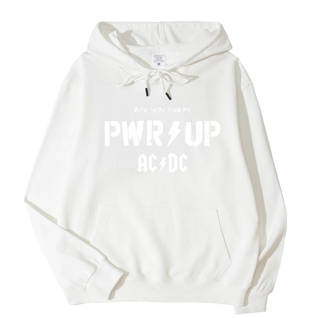 Autumn/Winter Rap Band AcDc Power Up Tour Fleece Warm Hoodie Loose Fashion Men and Women Hooded Long-sleeved Hoodie