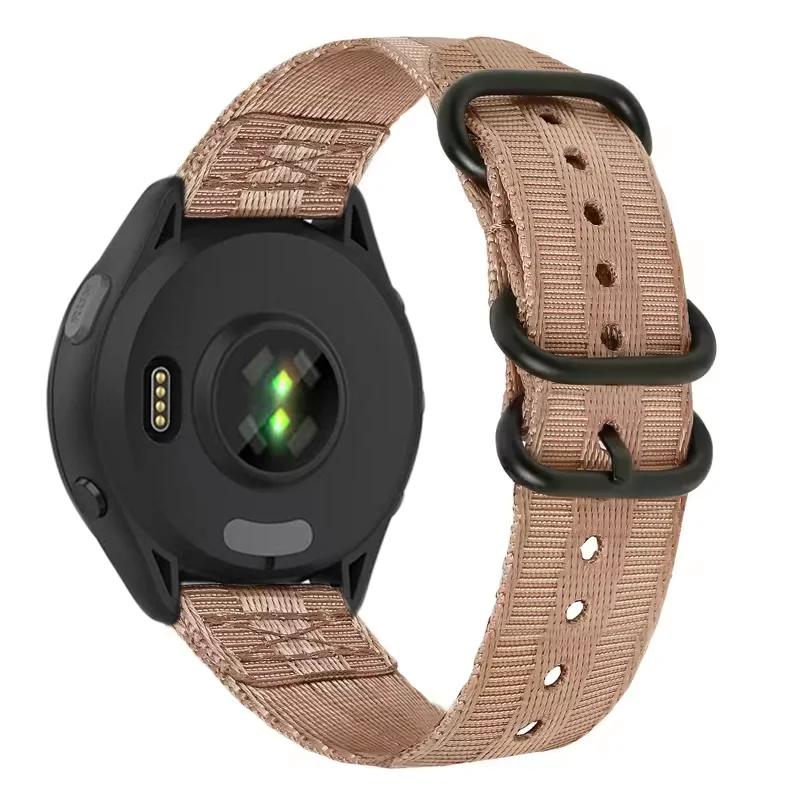 22mm Three-ring Nylon Loop Strap For Amazfit T-Rex3 Pro 48mm Buckle Bracelet Wristband For Amazfit Helio/Bip 6-5/Balance 2/GTR 4
