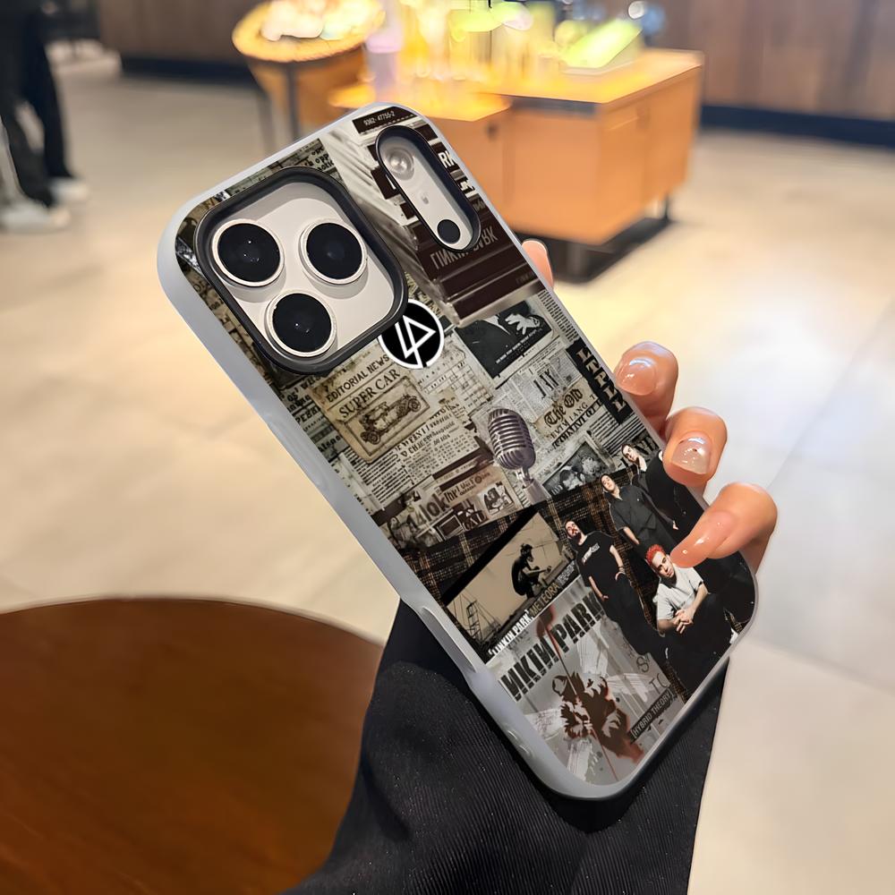 L-LinkinS Park Phone Case For IPhone 17 Air 16 E 15 14 Plus 13 12 11 Pro Max Jelly 2 In 1 Protective Case