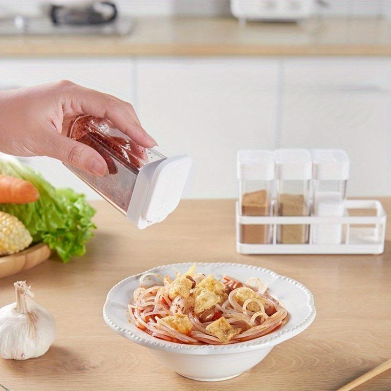 Küche Gewürz Gewürz Box Öl Topf Kombination Lagerung Organisation Versiegelt Feuchtigkeit-Beweis Gewürz Flasche Vier Fächer Gewürz Glas