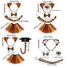 Kid Animal Costume Set Include Animal Ear Headband Tail Nose Bowtie Skirt Halloween Animal Leopard Animal Outfit