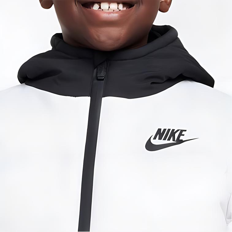 Nike Down Jacket Comfortable Windproof Warm Sports Duck Down Kids Jackets White Black HV7187-025