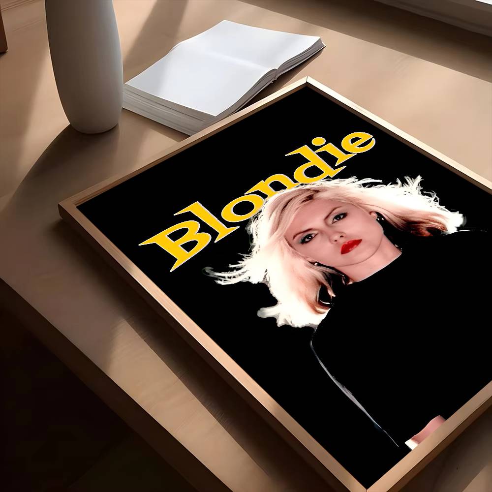 1 szt. Plakat Naklejka Punk Rockowy Zespół B-Blondie Druk Wodoodporna Sztuka Ścienna Do Salonu Sypialni Wystrój Domu