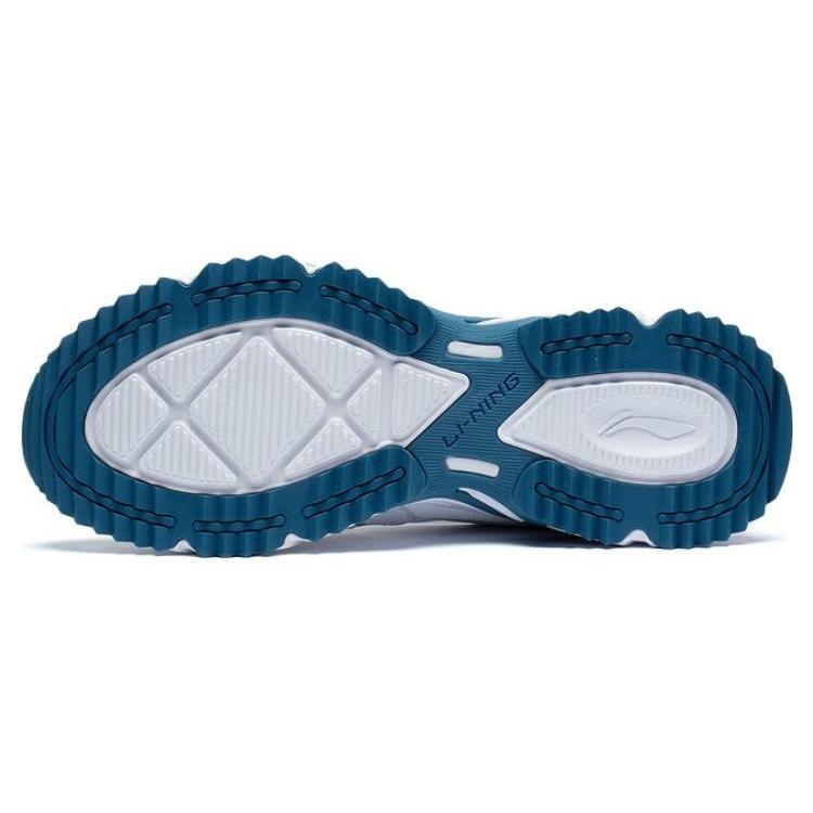 LiNing Pick Up The Light Abrasion Resistant Breathable Low Top Running Shoes Men's White Blue