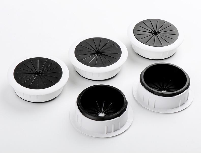 ABS Plastic Round Cable Hole Cover for Desk and Furniture