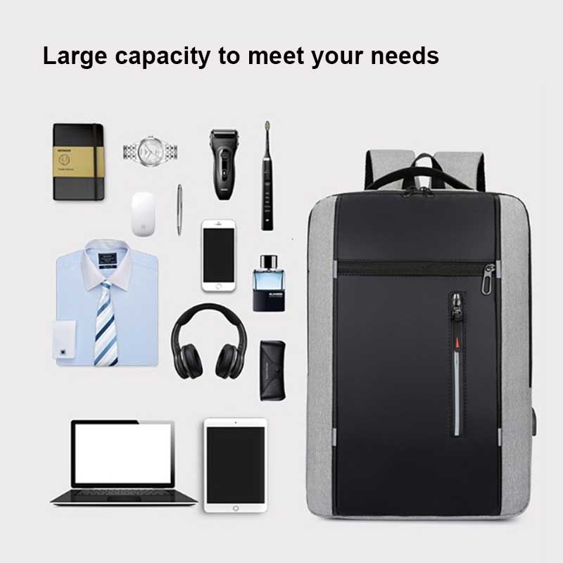 Zaino Impermeabile Oxford per Laptop da Uomo 15,6 Pollici con Ricarica USB Zaino da Viaggio d'Affari Scolastico ad Alta Capacità bolsa feminina