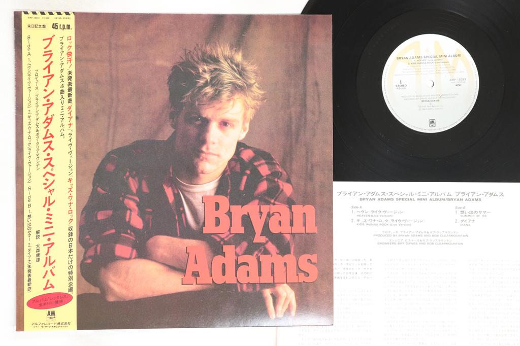 LP Record BRYAN ADAMS - Soecial Mini Album AMP18053 A&M 1985 Japan Obi Rock Used