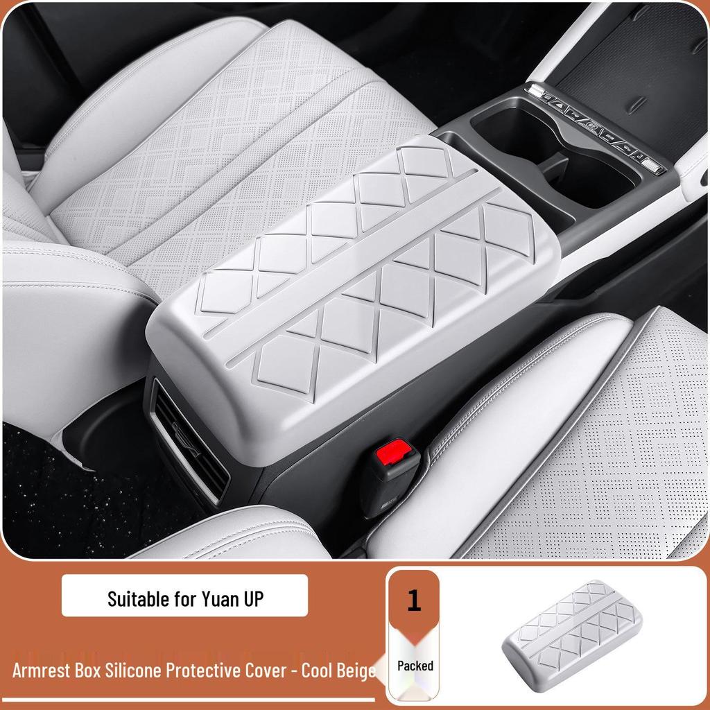 BYD Yuan UP Armrest Leather Pad - Interior Console Protection.
