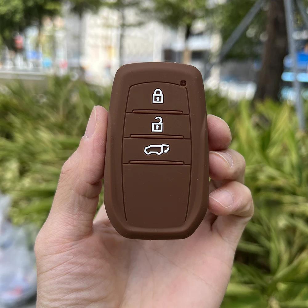 Copri Custodia in Silicone per Chiave Auto per Toyota Land Cruiser 200 300 Prado Crown TLK 200 Yaris Cross Hilux Innova Fortuner Camry 55 Chiave