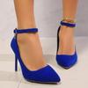 Fashion women's shoes 2024 fashion Shallow Women's High heels hot sale buckle strap solid party Pumps women sexy pointed toe heels women