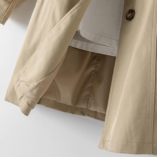 Langer, schmaler Damenmantel, elegante, stilvolle einreihige Jacke, einfarbiger Mantel für den Business- oder Freizeitstil