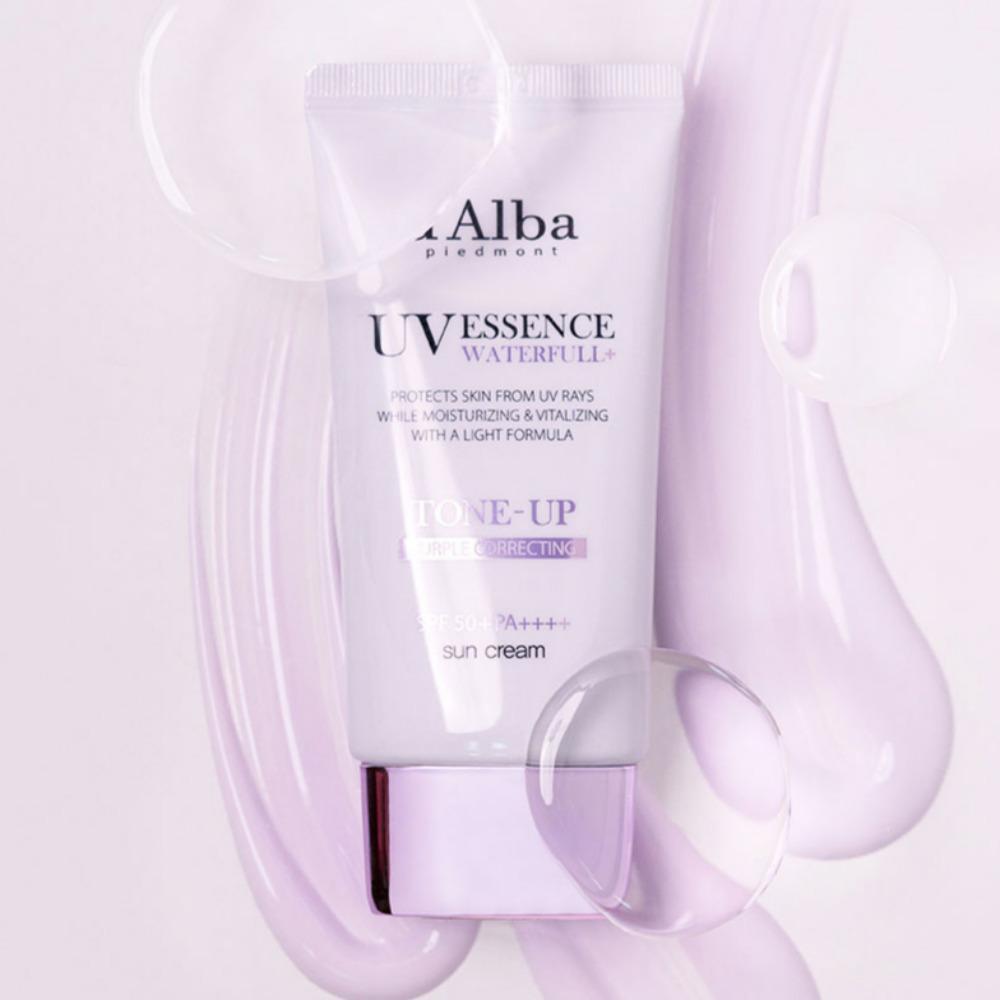 d'Alba Waterfull Purple Tone-Up Sonnencreme SPF50+ PA++++, 50 ml