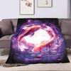1PC Two Koi Circling Moon Print Adult Children Warm Blankets Home Travel Car Soft and Comfortable Suitable for All Seasons