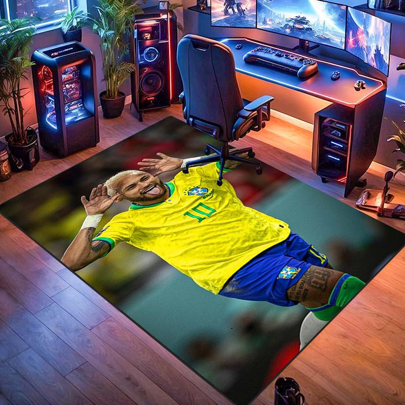 Brazilian Football Glory carpet Living room and bedroom mats printing Protective pad Room Office chair cushion
