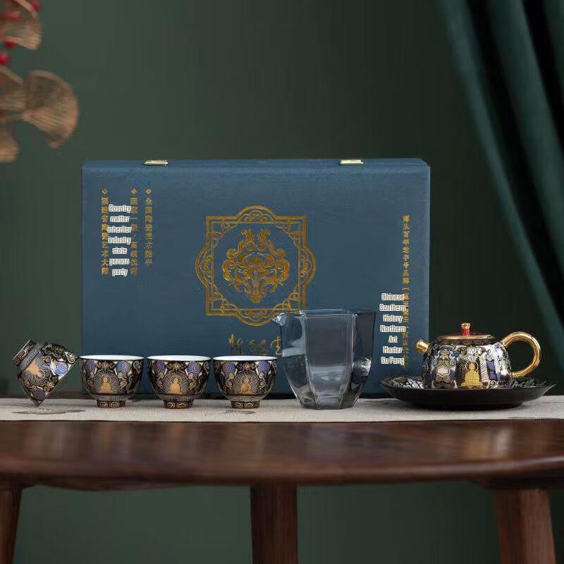 Handmade Ceramic Tangka Tea Set