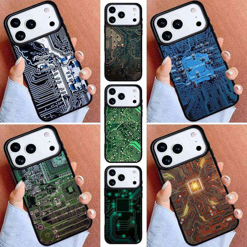 The Integrated Circuit Board Phone Case for iPhone 17ProMax 12 13 14 15 16e 17 Pro Max Plus Air Cover