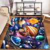 "Outer Space Solar System Planets Print Carpet for Living Room Decor" Suitable for Use As an Anti-slip for Living Room Bedroom Sofas