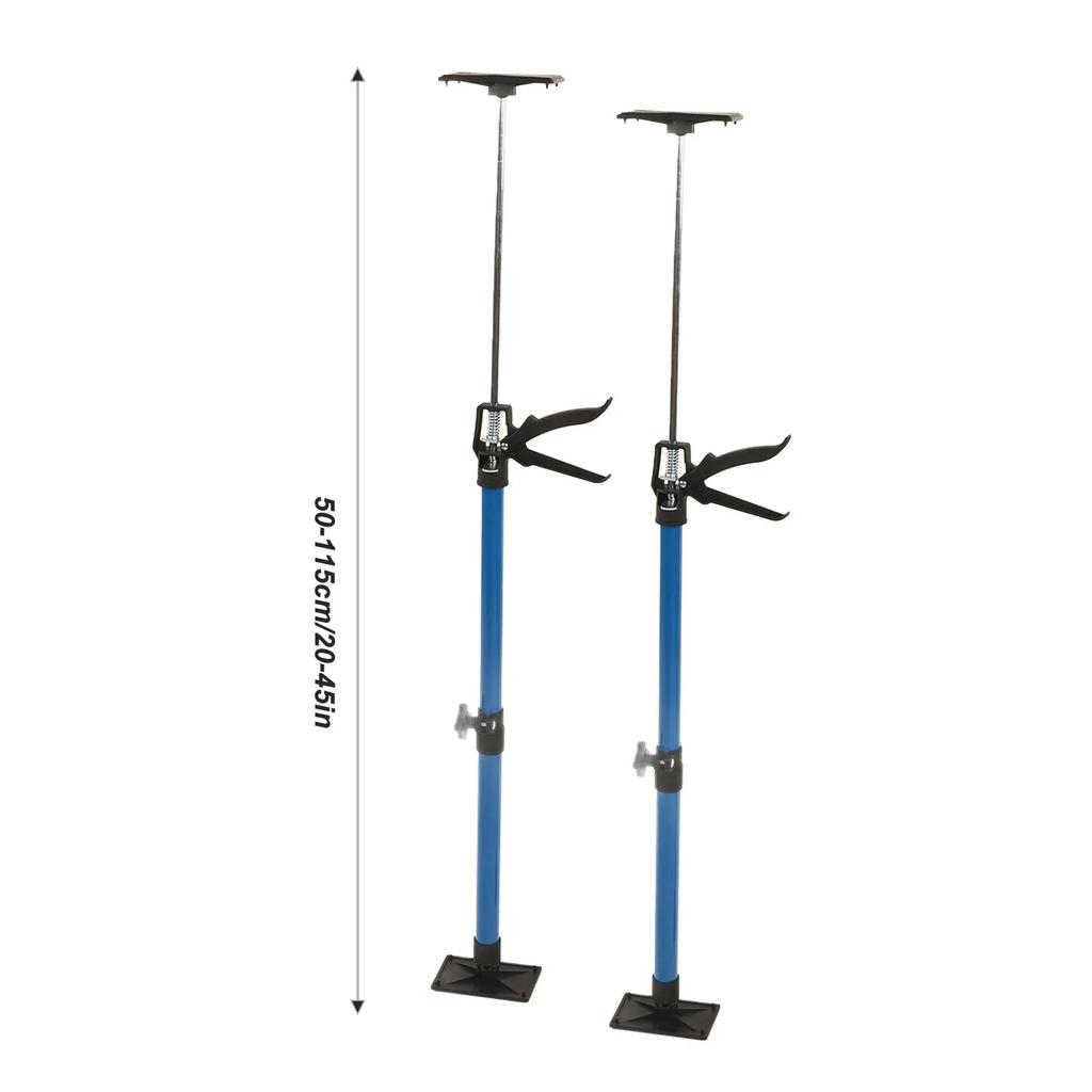 2Pcs Cabinet Support Extension Pole with 4 Plate Hanging Cabinet Extendable Telescopic Support Rod 50‑115cm