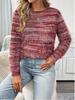 2026 Women's Autumn/Winter Round Neck Loose Long Sleeve Tassel Knit Top