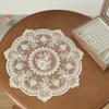 Vintage Lace Table Cloth Rose Embroidered Table Mat Pastoral European Style Wedding Party Dinner Table Decoration Rose Placemat