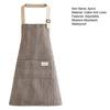 Delantal con Peto Ajustable con Bolsillo Grande de Parche Rayas de Algodón y Lino Delantal de Cocina Transpirable Resistente al Aceite Delantal de Cocina para Hombres Mujeres