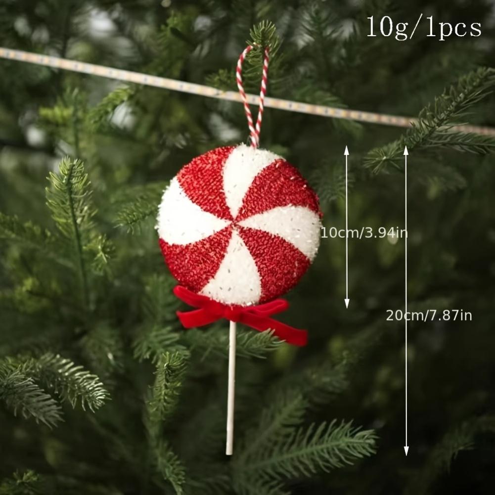 YAFEX Rot-Weißer Riesiger Glitzernder Lutscher Weihnachtsbaum Hängedekoration 2025 Heißer Verkauf Marke. Neu und hochwertig