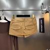 Retro Corduroy Low-Waist Skirt Shorts for Women - Fall/Winter 2025 Hot Girl Style
