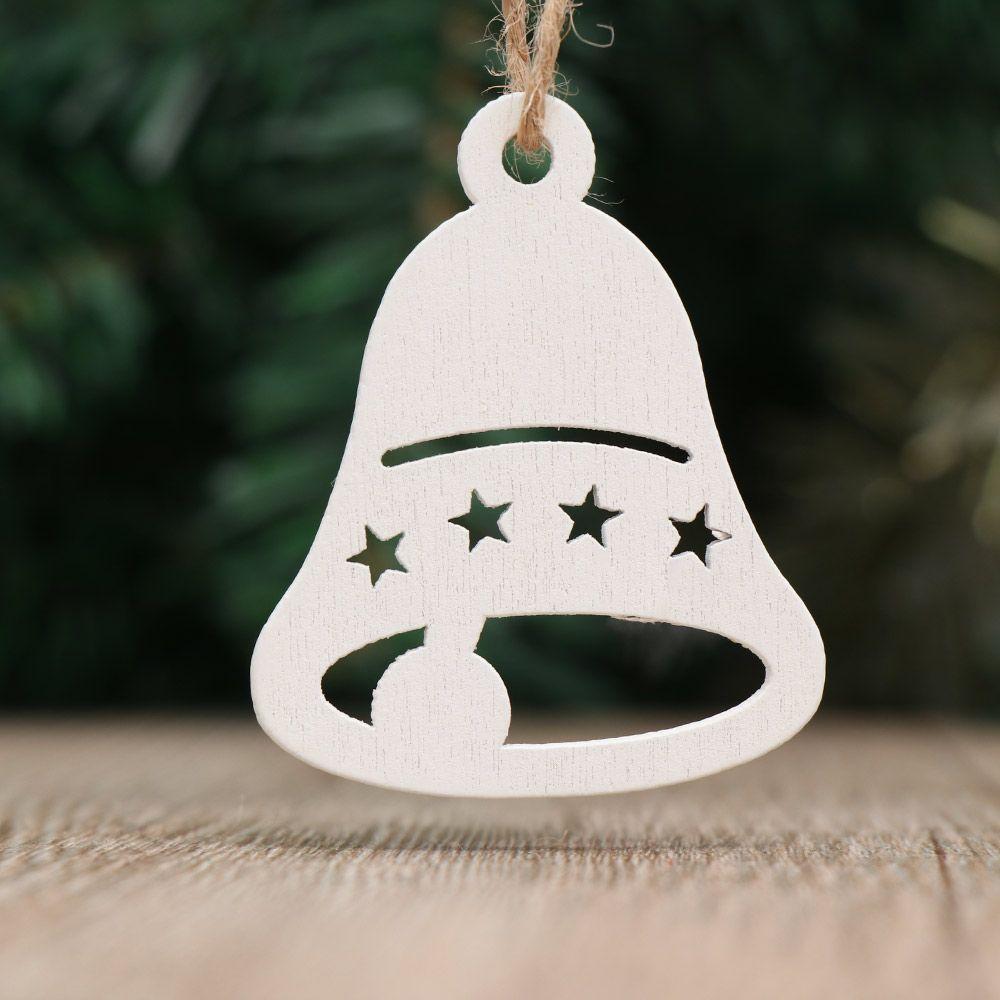 DIY Gifts Drop Pendant Christmas Tree Decoration Santa/Elk/Angel Wooden Ornaments Xmas Hanging