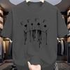 Sommer Herren 100 Baumwolle Lässig Locker Übergröße Pokerkarte Muster Gedruckt Sport Bequem Rundhals Kurzarm T-Shirt