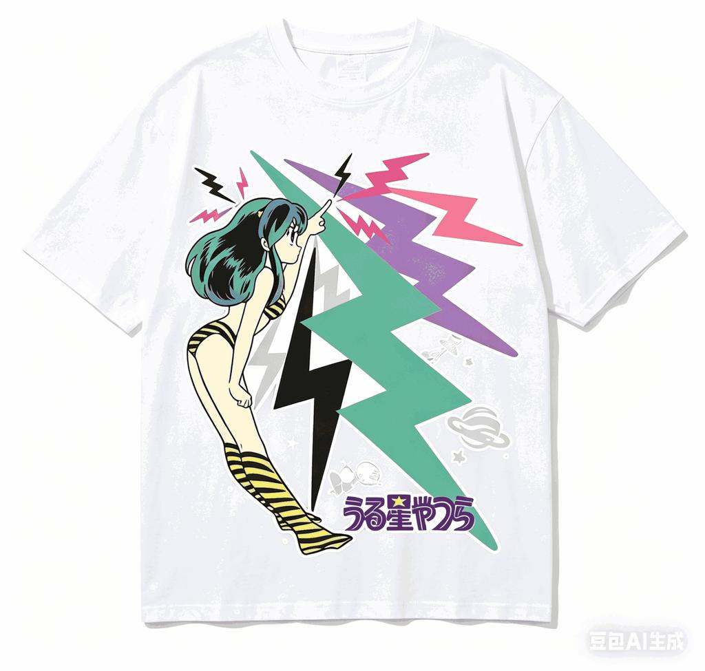 Yatsura Lum Invader Cotton T-shirt New Model shirt personality Clothes Year round clothing Shor