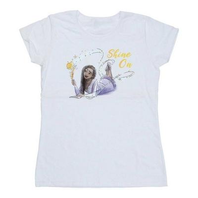 Wish Damen/Damen Shine On Asha Liegendes Baumwoll-T-Shirt