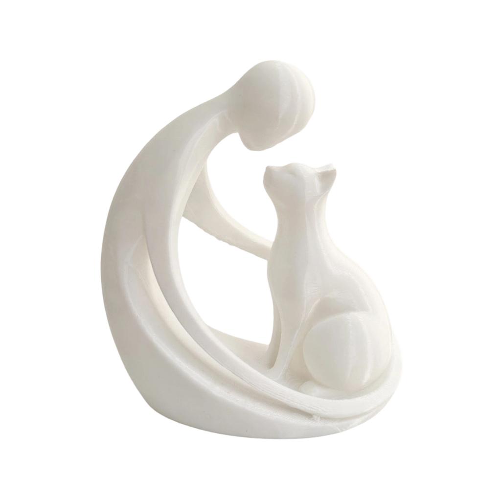 3D Geprint Modern Abstract Bureauornament, Decoratief Beeldje Voor Huisdierenliefhebbers, Kerstcadeau, Verjaardagscadeau, Bureau Decoratie.