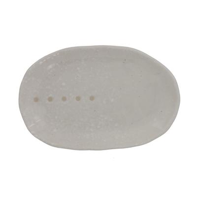 Tableware East Japanese Tableware Oval Plate White Polka Dots (Dot Monotone Series) Salad Plate Medium Plate Cake Plate