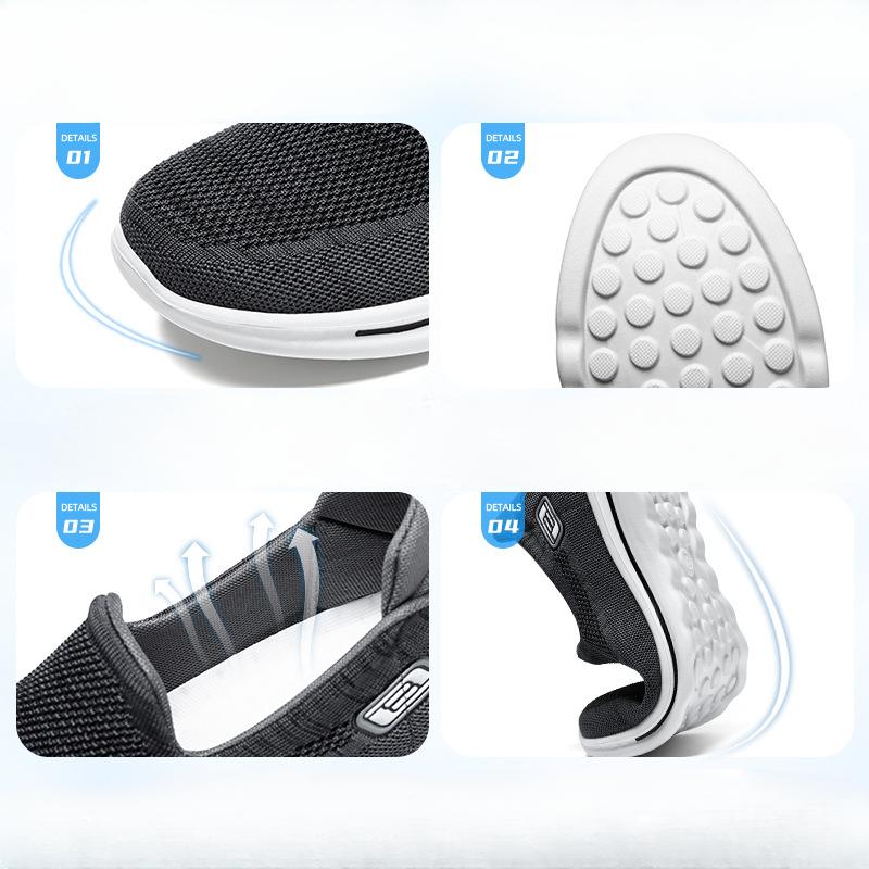 Men'S Shoes Spring Polyurethane Casual Sports Single Shoes Hair Middle-Aged And Elderly Walking Shoes Outdoor Casual Shoes