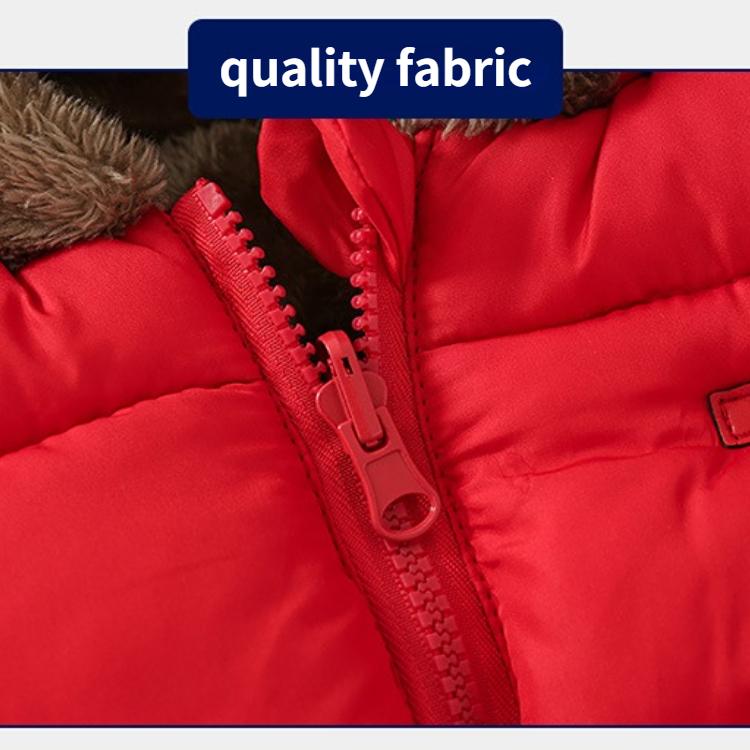 Dziecięca kurtka puchowa Zagęszczona odzież ocieplana bawełną Na co dzień z kapturem, podszyta polarem Odzież dziecięca