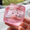 Lemon Stress Relief Toy Transparent Squeeze Toy, Jellyfish Ice Cream Reduction Soft Clear Cube Sensory for Kids Adults