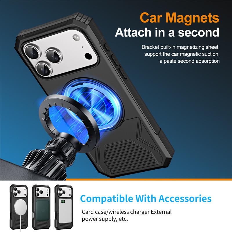 Alliance Ring Shadow Suitable for iPhone17Pro Max Mobile Phone Case Apple 15 Bracket Case 13 Magnetic Protective Case